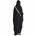 Black color dhoti abaya with one side open- nida fabric Black color dhoti abaya with one side open- nida fabric